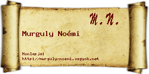 Murguly Noémi névjegykártya